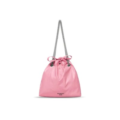 BALENCIAGA WOMEN'S CRUSH TOTE BAG SMALL IN PINK 742942210IU5812 (25.9*23.9*9.9cm)